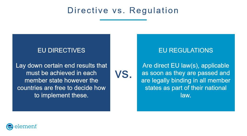 How To Prepare For The New European MDR And IVDR Element   Eu Mdrdirective Vs Regulation 